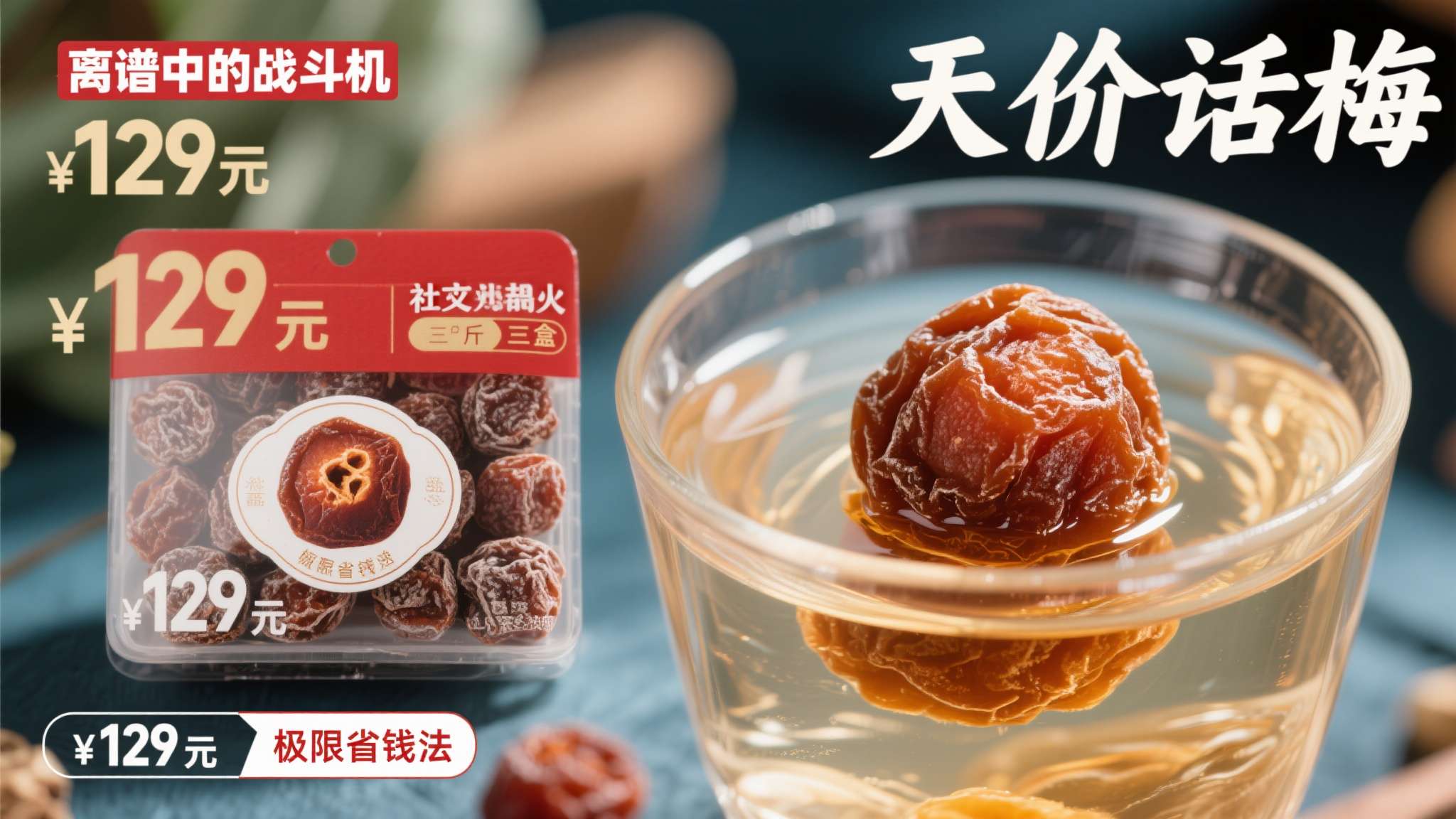 最近，一款"天价话梅"在社交媒体上彻底火了。定价129元一颗，不是一斤，不是一盒